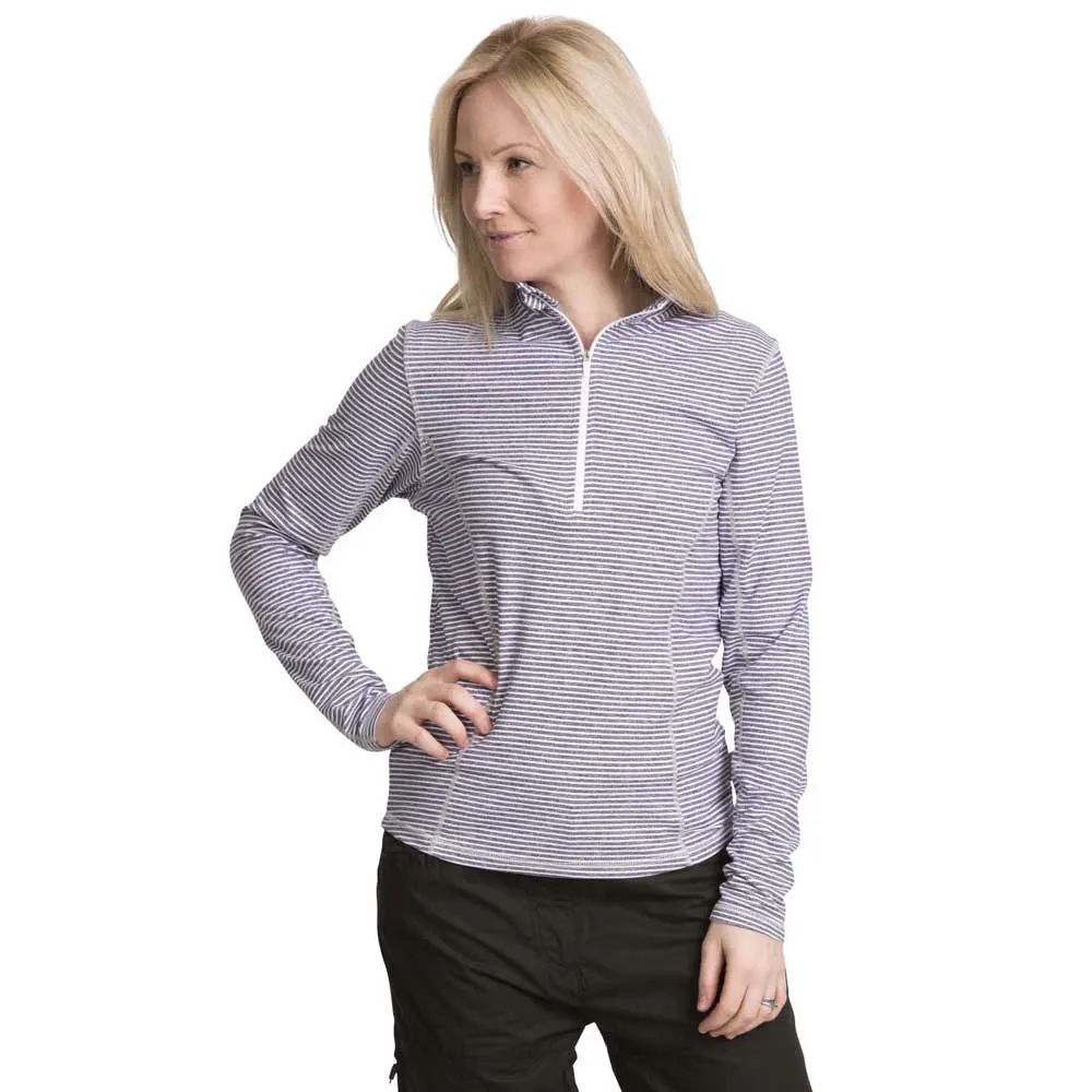 Trespass Overjoy Langarmet T-skjorte, Navy marl