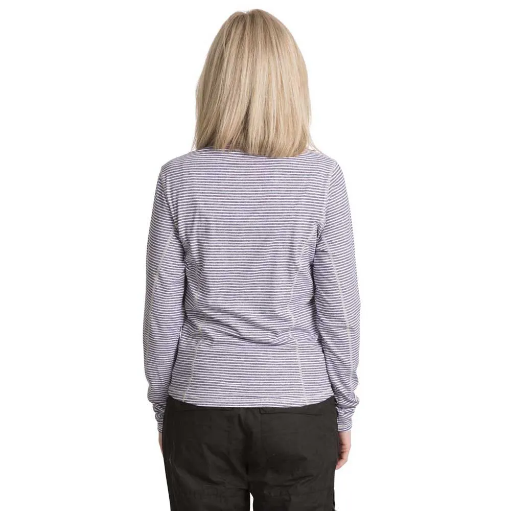 Trespass Overjoy Langarmet T-skjorte, Navy marl