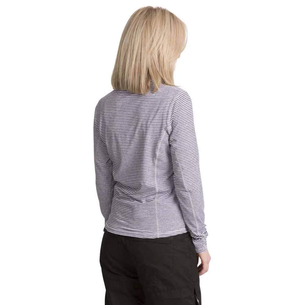 Trespass Overjoy Langarmet T-skjorte, Navy marl