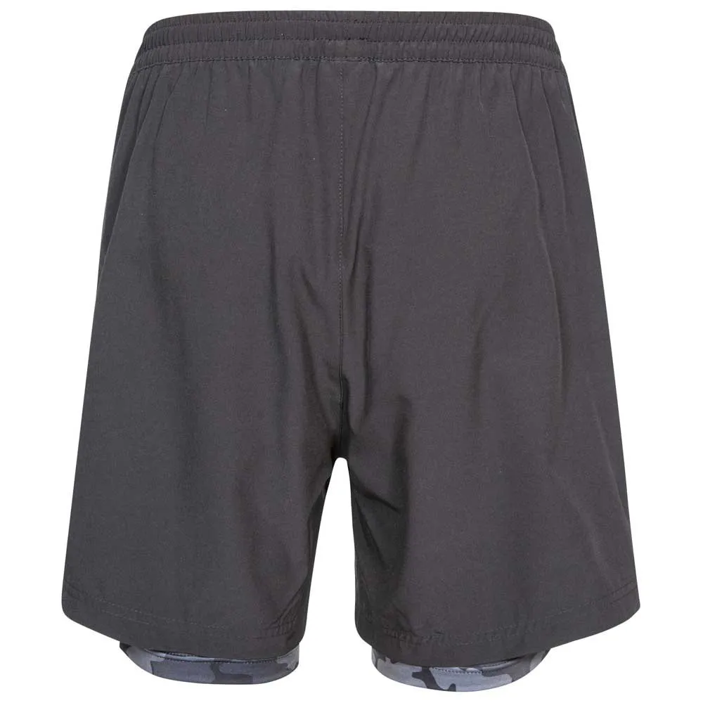 Trespass Patterson Shorts, Black / grey marl Trespass Patterson Shorts, Black / grey marl