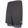 Trespass Patterson Shorts, Black / grey marl
