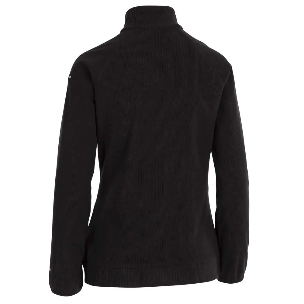 Trespass Rosemary Fleecejakke Med Halv Glidelås, Black