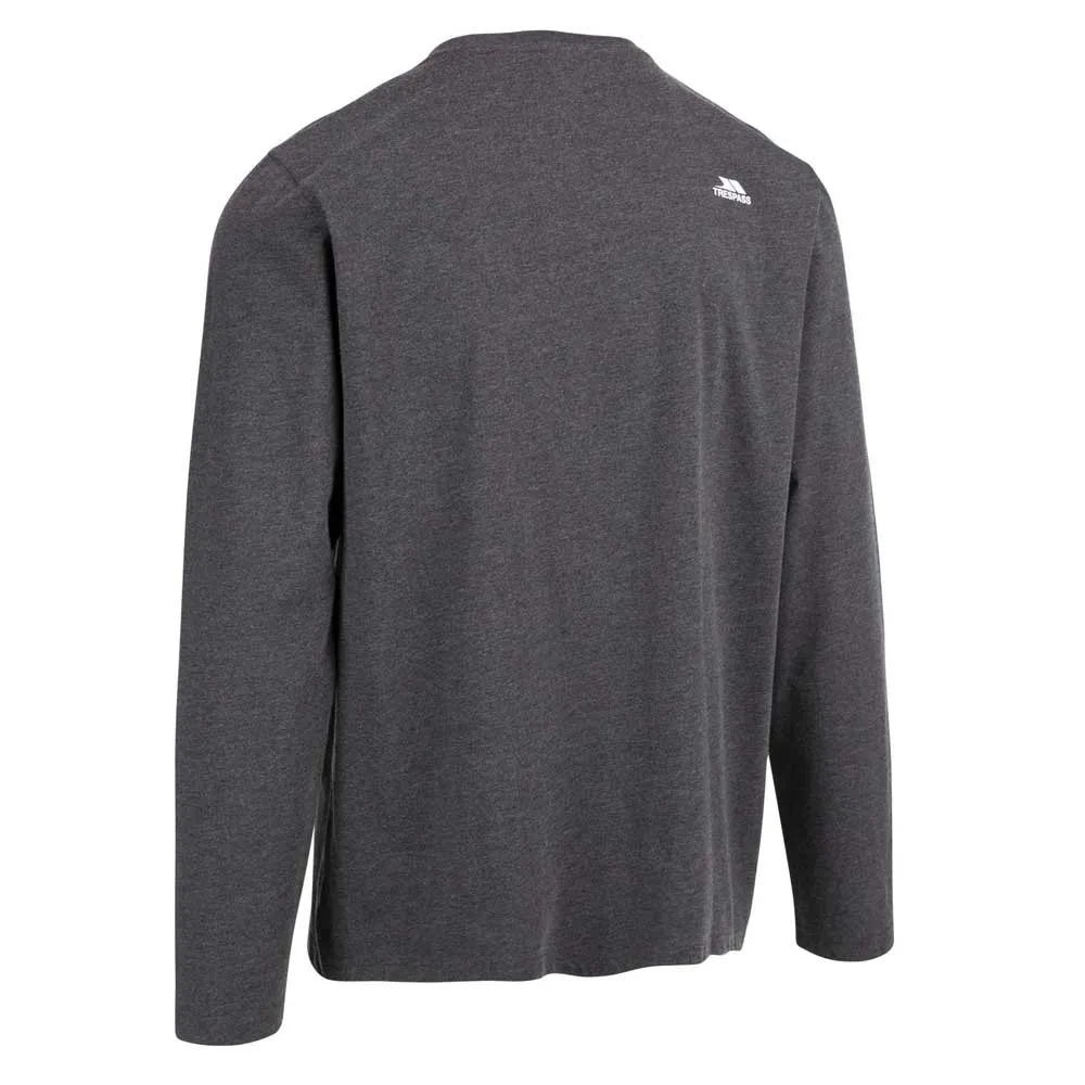 Trespass Sanaga Langarmet T-skjorte, Black marl