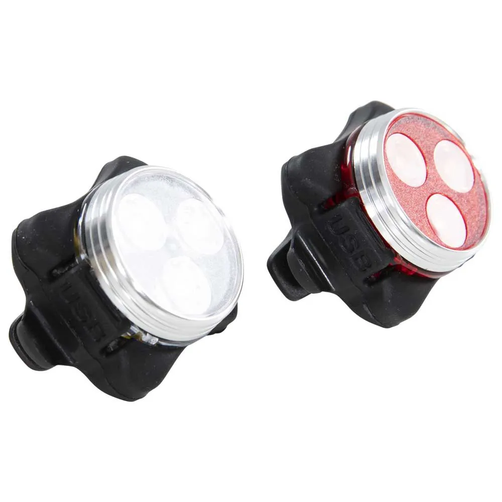 Trespass Streetlights Bike Sykkellyktesett, Black, One Size