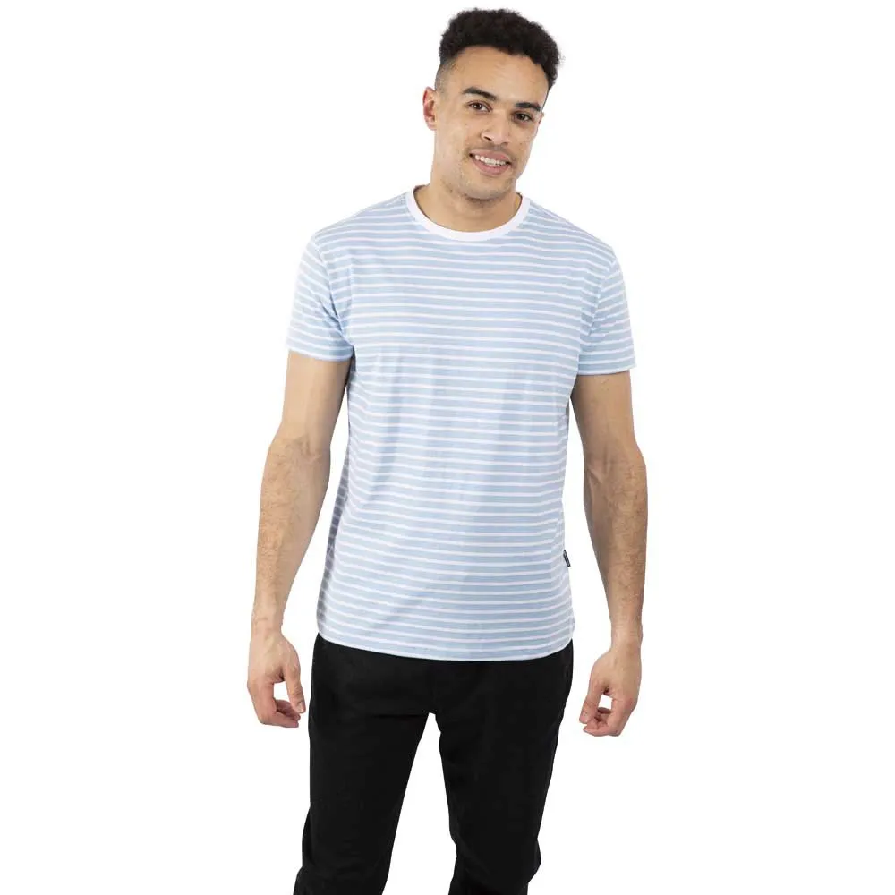 Trespass Triplex Kortarmet T-skjorte, Sky blue stripe / navy marl / denim