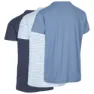 Trespass Triplex Kortarmet T-skjorte, Sky blue stripe / navy marl / denim