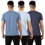Trespass Triplex Kortarmet T-skjorte, Sky blue stripe / navy marl / denim