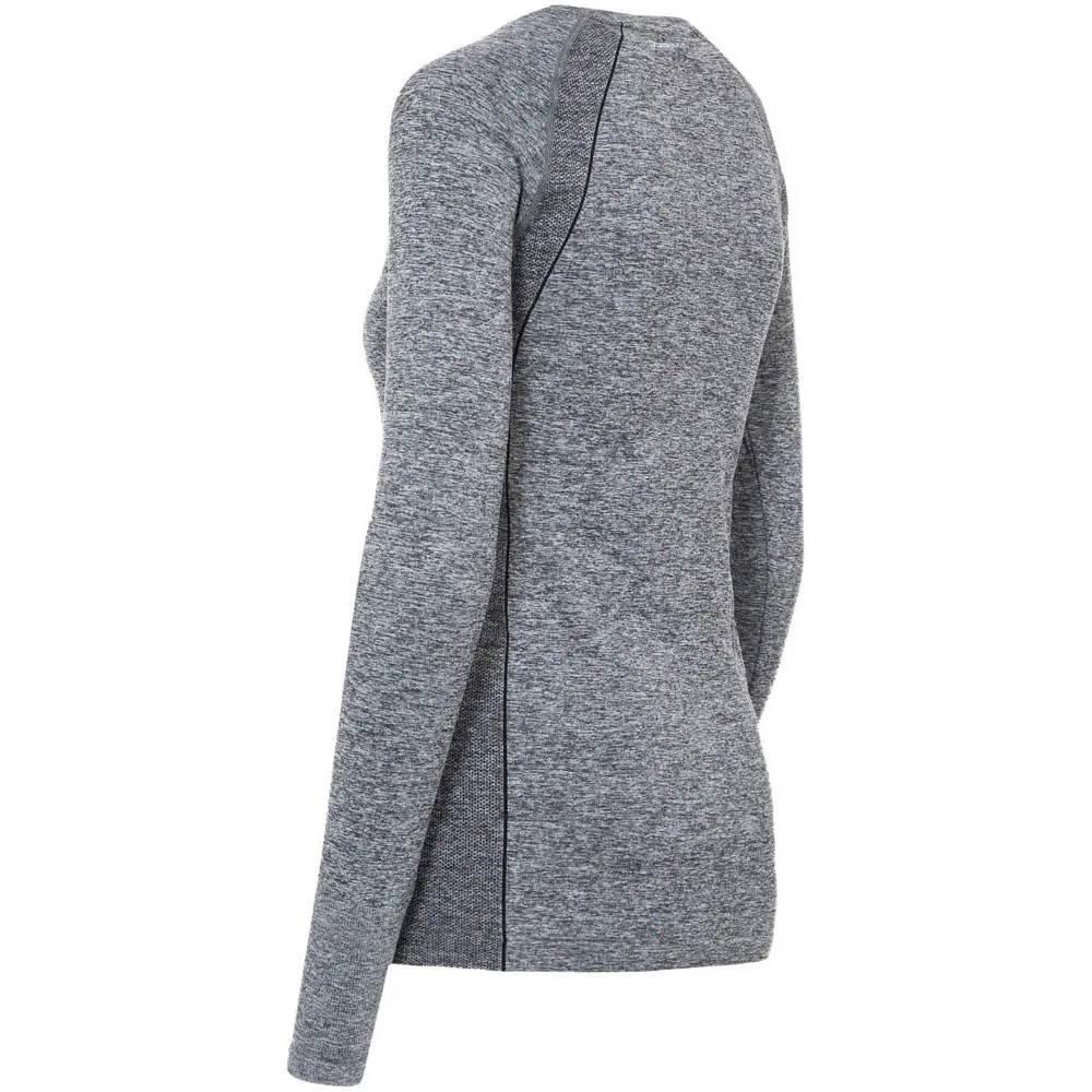 Trespass Welina Tp75 Langarmet Baselag, Black marl