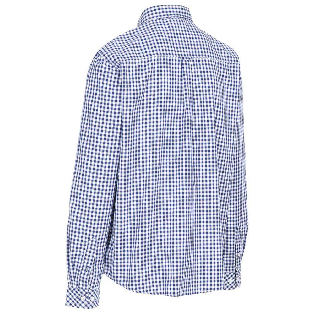 Trespass Yafforth Skjorte Med Lange Ermer, Blue check Trespass Yafforth Skjorte Med Lange Ermer, Blue check