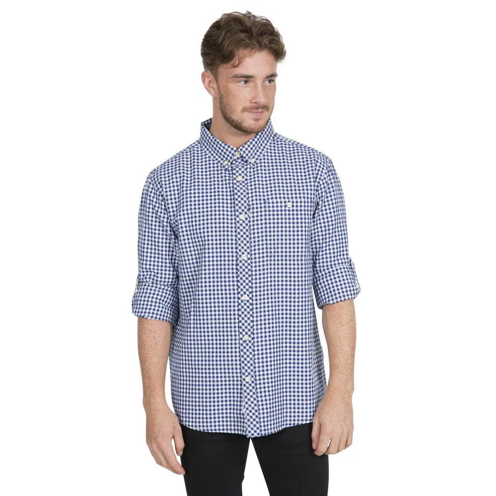 Trespass Yafforth Skjorte Med Lange Ermer, Blue check Trespass Yafforth Skjorte Med Lange Ermer, Blue check