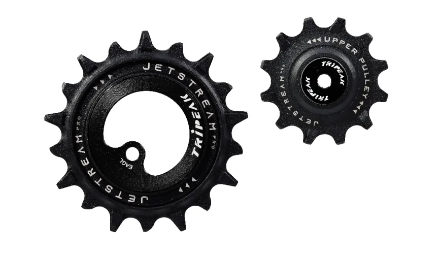 Tripeak Oversized pulleyhjul Jetstream pro keramiske lagre SRAM MTB Eagle 12T/18T, Svart