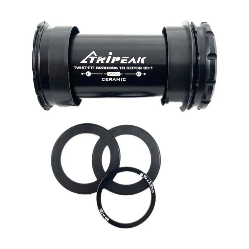 Tripeak Twist Fit Bb Right Cervelo/factor/shimano/sram Dub/rotor 3d Ceramic Kranklagerkopper, Black, 79mm Tripeak Twist Fit Bb Right Cervelo/factor/shimano/sram Dub/rotor 3d Ceramic Kranklagerkopper, Black, 79mm