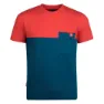 Trollkids Bergen Kortarmet T-skjorte, Petrol / spicy red, 176cm
