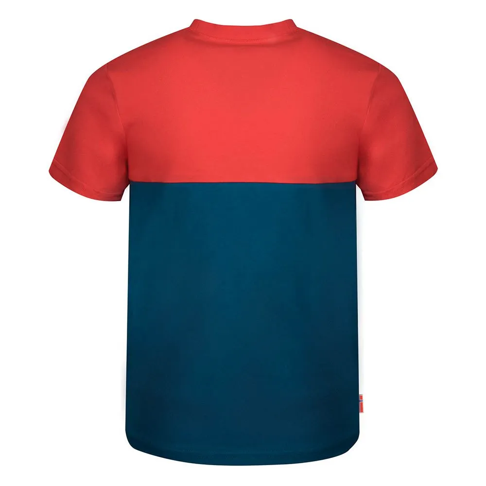 Trollkids Bergen Kortarmet T-skjorte, Petrol / spicy red, 176cm Trollkids Bergen Kortarmet T-skjorte, Petrol / spicy red, 176cm