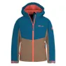 Trollkids Kristiansand Jakke Refurbished, Atlantic blue / mocca brown / glow orange 1, 176cm