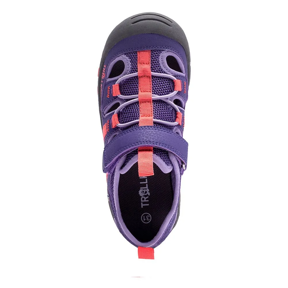 Trollkids Kroksand Sandaler, Dark purple / coral rose, EU 36