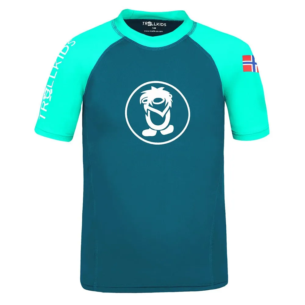 Trollkids Kvalvika Kortarmet T-skjorte, Dark mint / petrol Trollkids Kvalvika Kortarmet T-skjorte, Dark mint / petrol