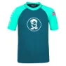 Trollkids Kvalvika Kortarmet T-skjorte, Dark mint / petrol