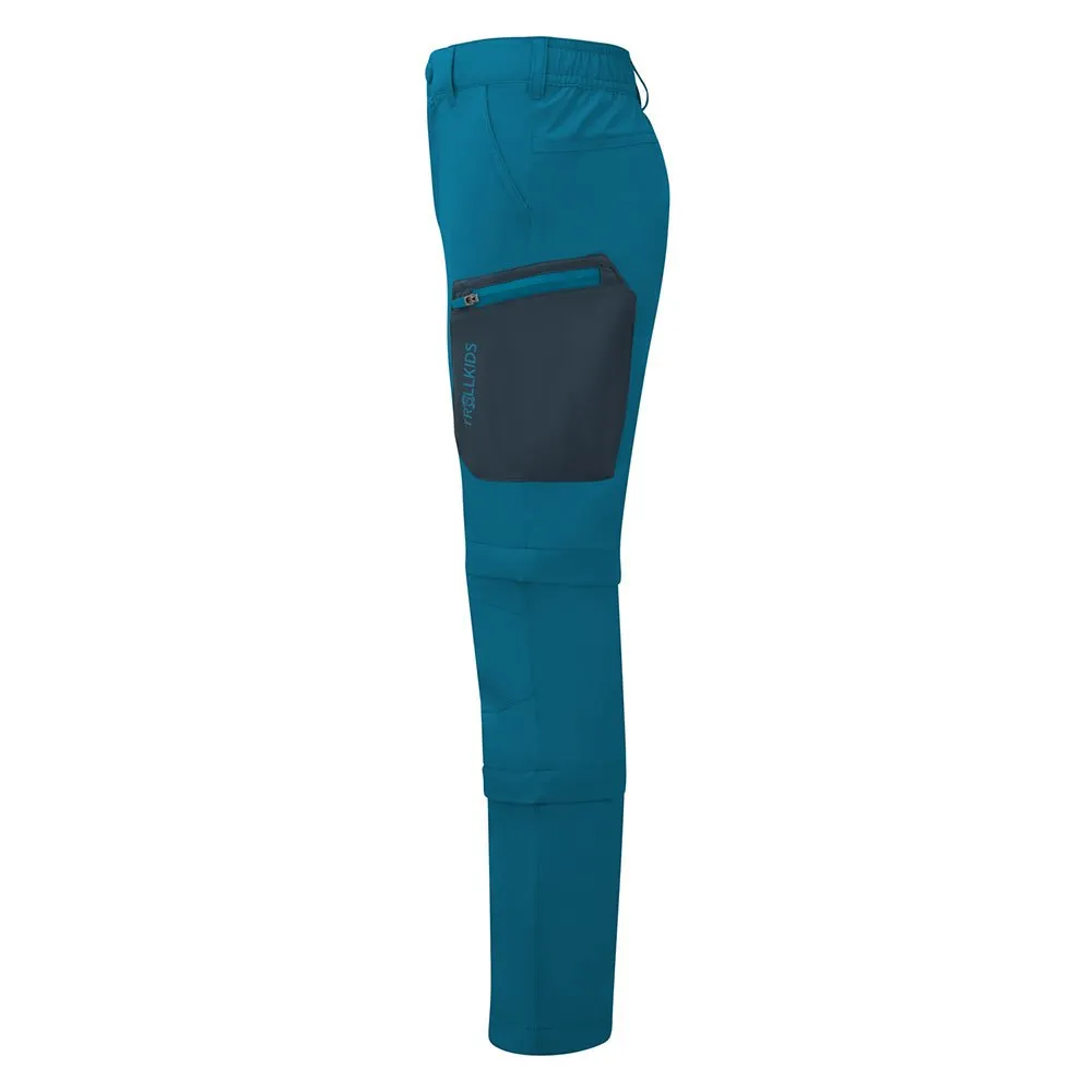 Trollkids Preikestolen Double Zip-off Bukser Refurbished, Atlantic blue / dark navy, 140cm