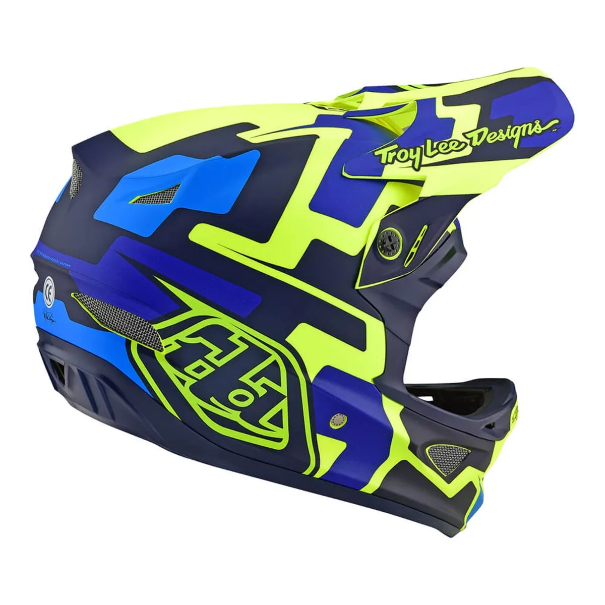 Troy Lee Designs D3 Fiberlite Hjelm, Gul