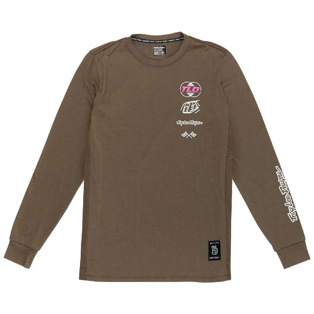 Troy Lee Designs Skyline Ride Worldwide Langarmet T-skjorte