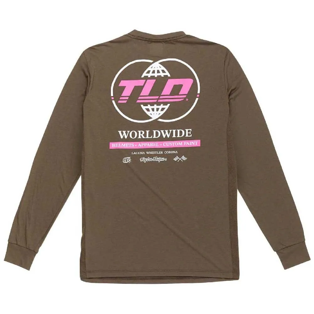 Troy Lee Designs Skyline Ride Worldwide Langarmet T-skjorte