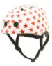 Trybike CoConut sykkeljelm m. røde stjerner, Hvit/rød