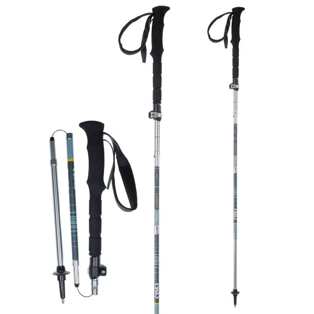 Tsl Outdoor Hiking Aluminium 5 Cross Spaserstokker, Silver blue, One Size