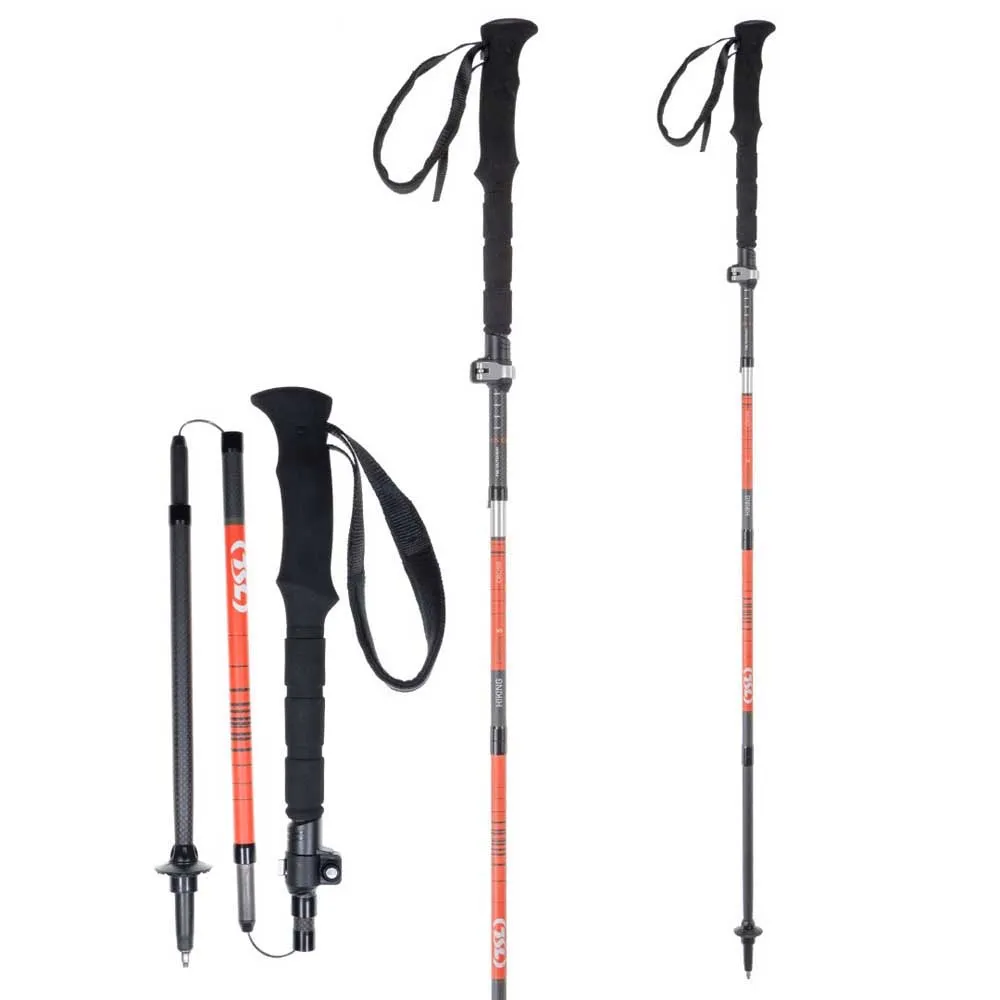 Tsl Outdoor Hiking Carbon 5 Cross Spaserstokker, Black / orange, One Size