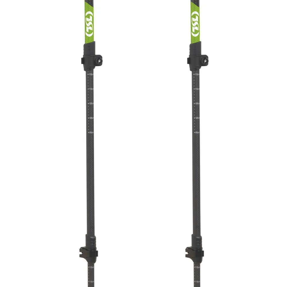 Tsl Outdoor Hiking Carbon Comp 3 Light Spaserstokker, Black / green, 60-125cm Tsl Outdoor Hiking Carbon Comp 3 Light Spaserstokker, Black / green, 60-125cm