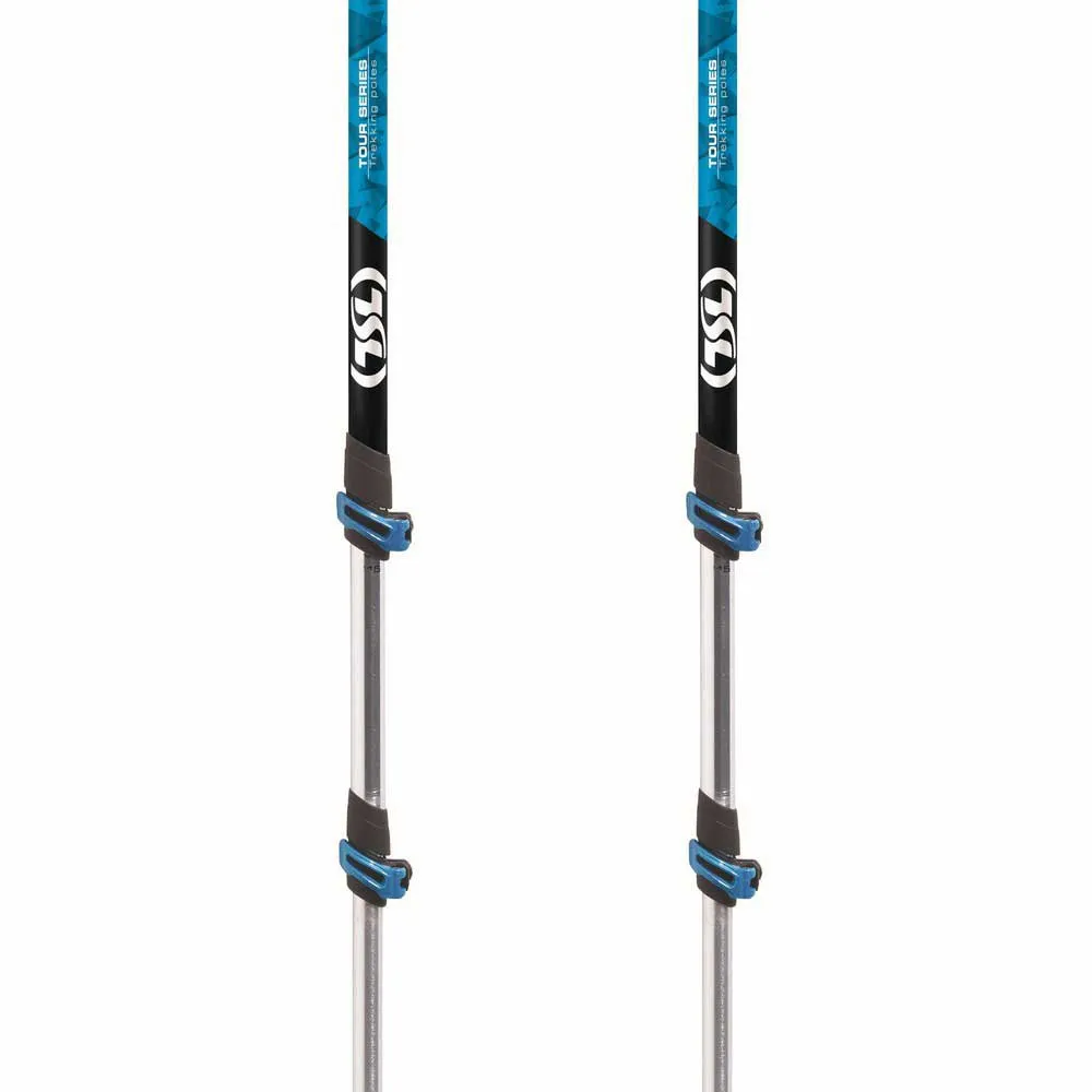 Tsl Outdoor Tour Aluminium 3 Light Twist Spaserstokker, Black / blue, 72.5-140cm Tsl Outdoor Tour Aluminium 3 Light Twist Spaserstokker, Black / blue, 72.5-140cm