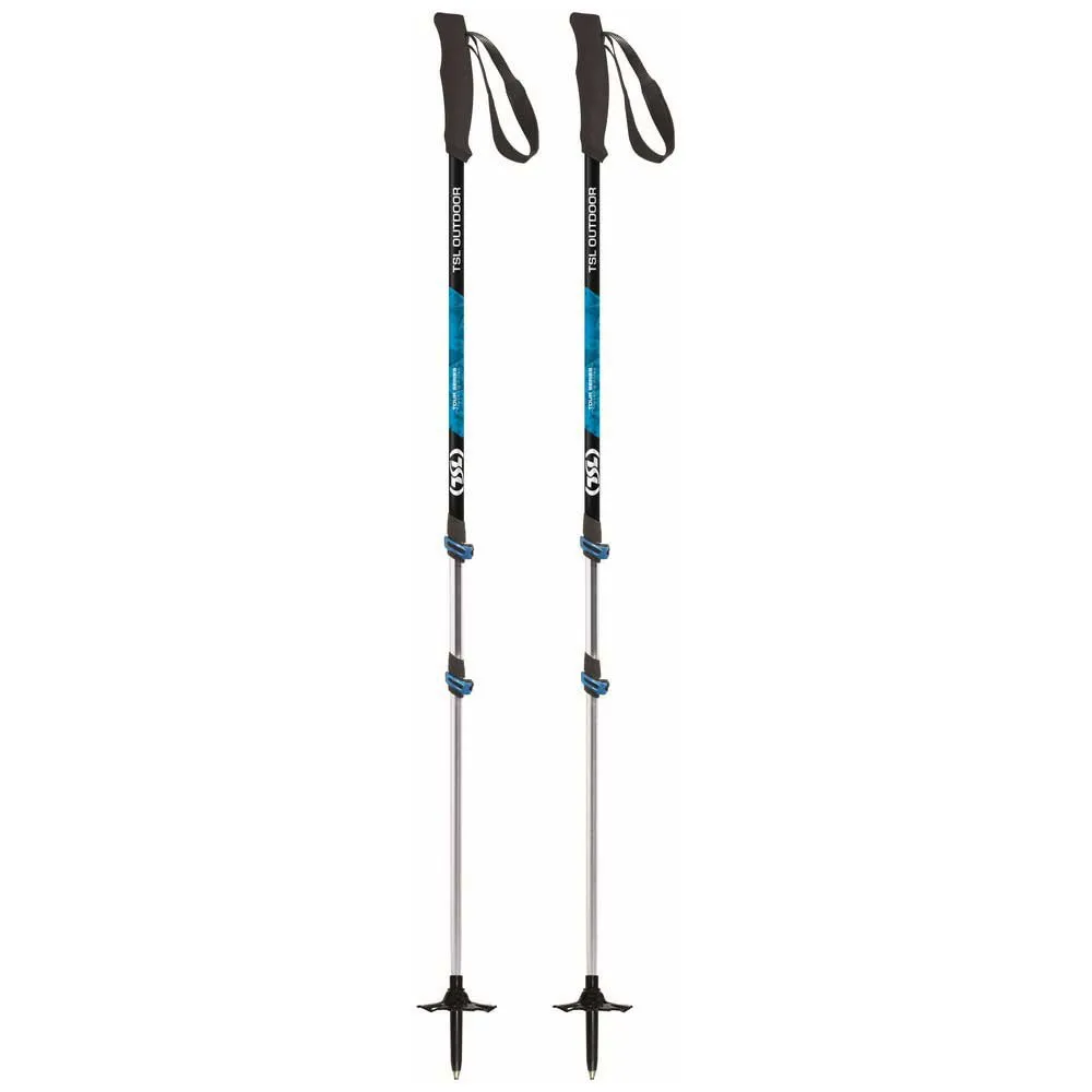 Tsl Outdoor Tour Aluminium 3 Light Twist Spaserstokker, Black / blue, 72.5-140cm Tsl Outdoor Tour Aluminium 3 Light Twist Spaserstokker, Black / blue, 72.5-140cm