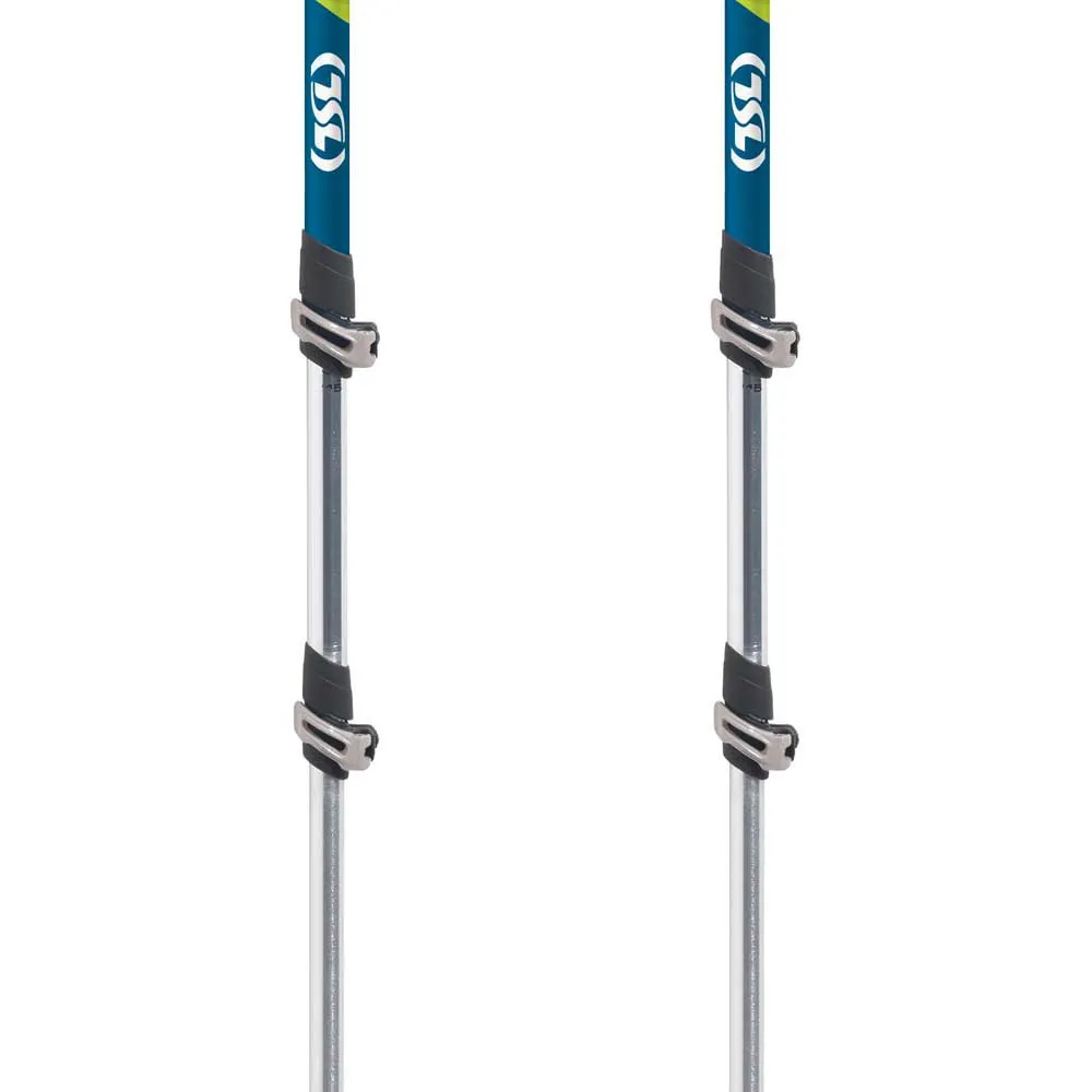 Tsl Outdoor Tour Aluminium Compact 3 Cross Twist Spaserstokker, Green / blue, 62-125cm Tsl Outdoor Tour Aluminium Compact 3 Cross Twist Spaserstokker, Green / blue, 62-125cm