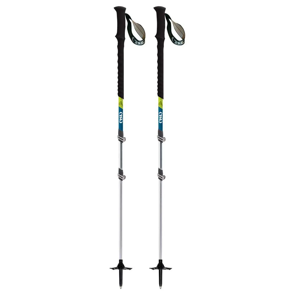 Tsl Outdoor Tour Aluminium Compact 3 Cross Twist Spaserstokker, Green / blue, 62-125cm Tsl Outdoor Tour Aluminium Compact 3 Cross Twist Spaserstokker, Green / blue, 62-125cm
