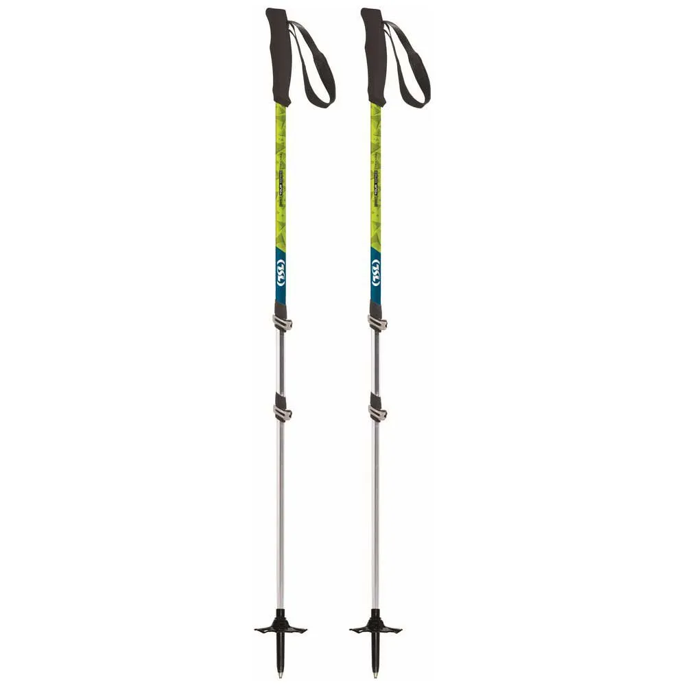 Tsl Outdoor Tour Aluminium Compact 3 Light Twist Spaserstokker, Black / yellow / blue, 62-125cm Tsl Outdoor Tour Aluminium Compact 3 Light Twist Spaserstokker, Black / yellow / blue, 62-125cm