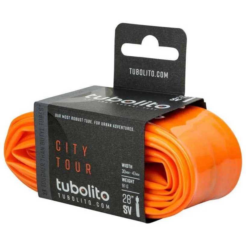 Tubolito City/tour Schrader 40 Mm Slange, Orange, 700, 30-47 Tubolito City/tour Schrader 40 Mm Slange, Orange, 700, 30-47