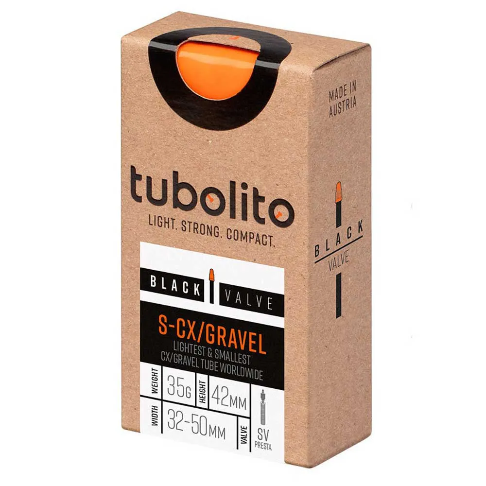 Tubolito S-cx/gravel 42 Mm Slange, Orange, 700/650, 32-50