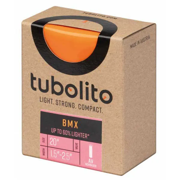 Tubolito Schrader Slange, Orange, 20", 1.50-2.50 Tubolito Schrader Slange, Orange, 20", 1.50-2.50