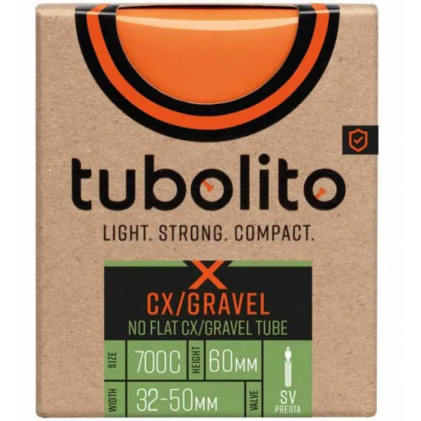 Tubolito X-tubo Cx/gravel Presta 60 Mm Slange, Orange, 700C, 32-50 Tubolito X-tubo Cx/gravel Presta 60 Mm Slange, Orange, 700C, 32-50