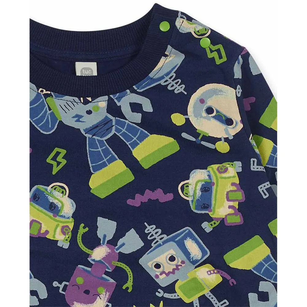 Tuc Tuc Robot Maker Genser, Navy blue 1, 5Y