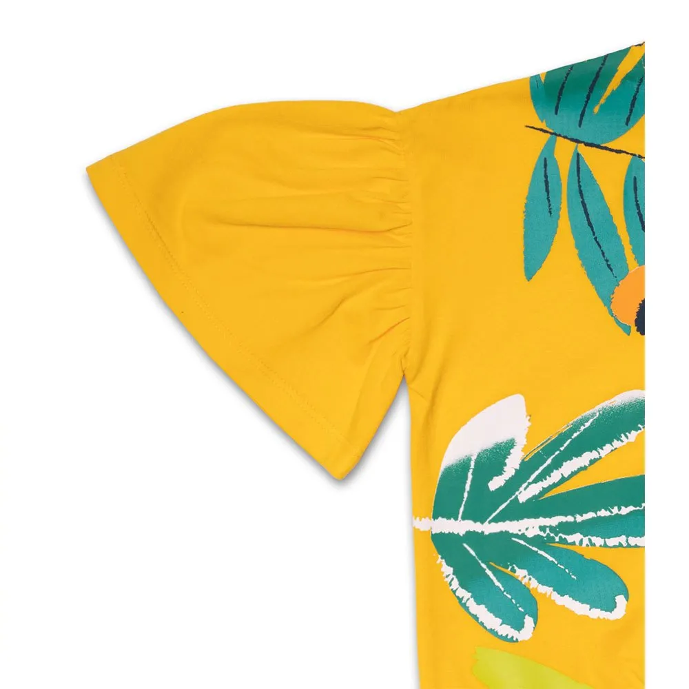 Tuc Tuc Tropic Feelings Kortskjorte Sett, Yellow, 6Y