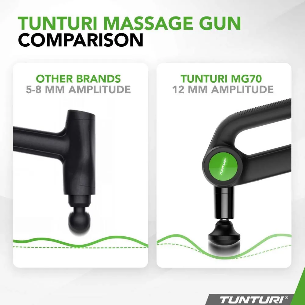 Tunturi Mg70 Pro Massasjepistol, Black, One Size Tunturi Mg70 Pro Massasjepistol, Black, One Size