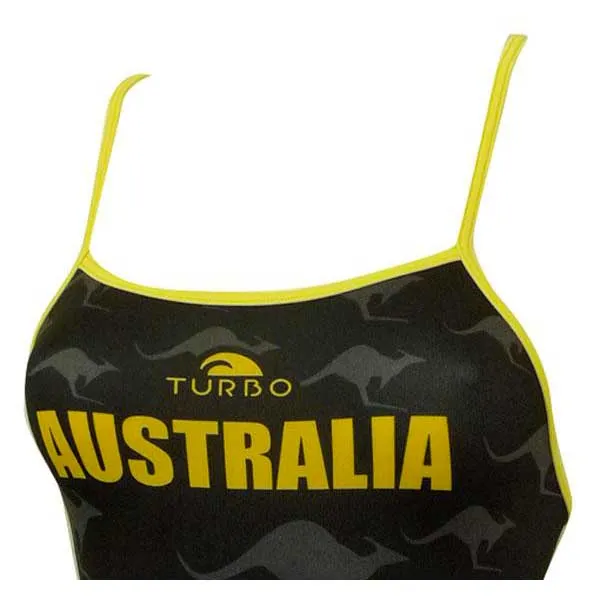 Turbo Australia Kangaroo Signal Tynn Stropp Badedrakt female Turbo Australia Kangaroo Signal Tynn Stropp Badedrakt female