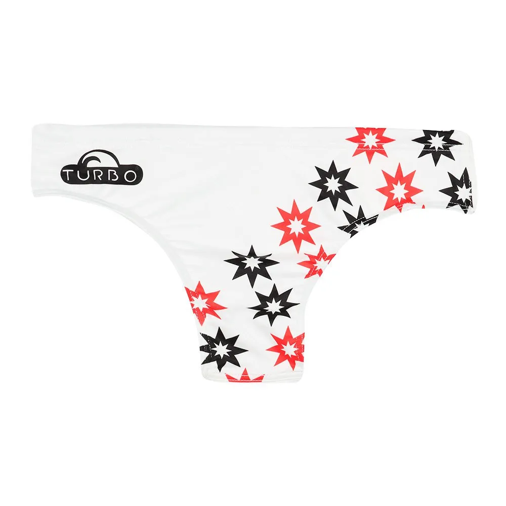 Turbo Jocker Badetrusser male, White / red, 9-10Y