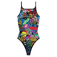 Turbo Stickers Colors Tynn Stropp Badedrakt female