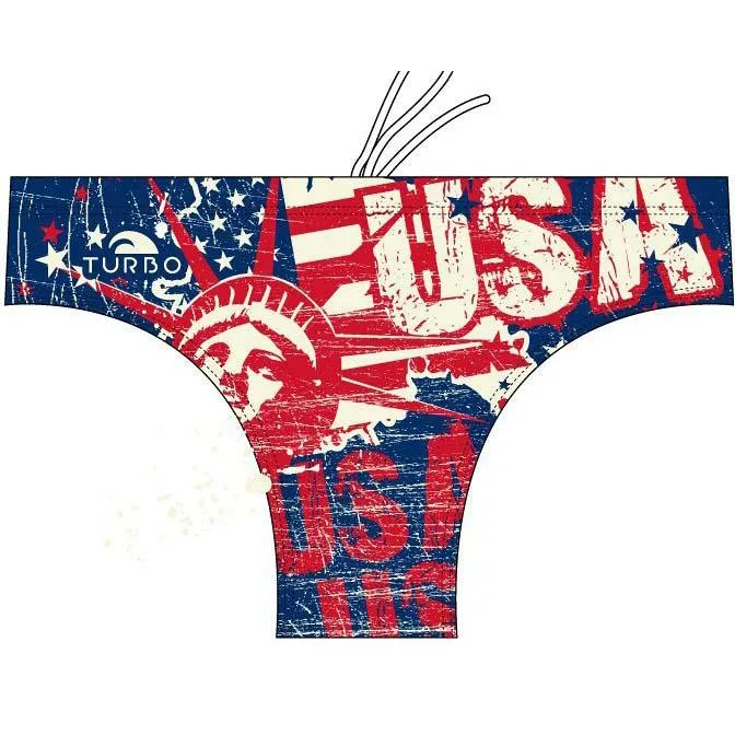 Turbo Usa Vintage Map 2013 Badetrusser male