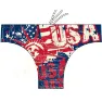 Turbo Usa Vintage Map 2013 Badetrusser male