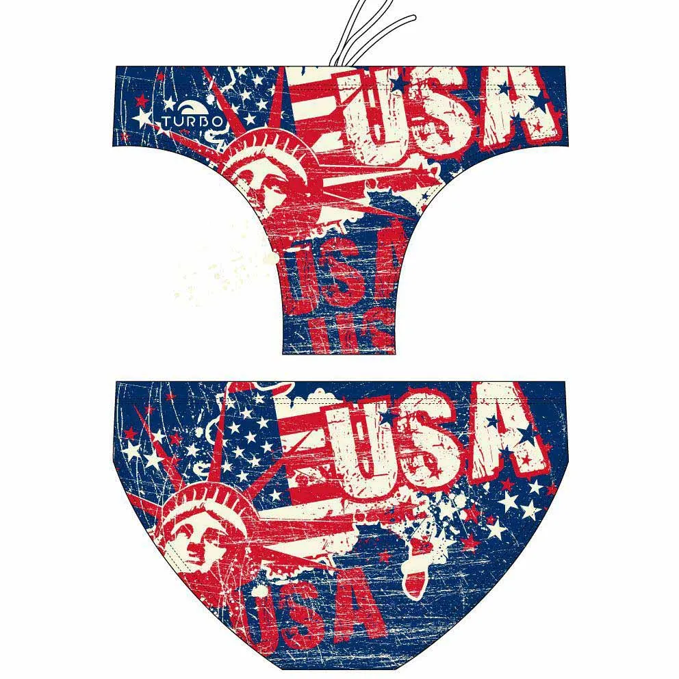 Turbo Usa Vintage Map 2013 Badetrusser male