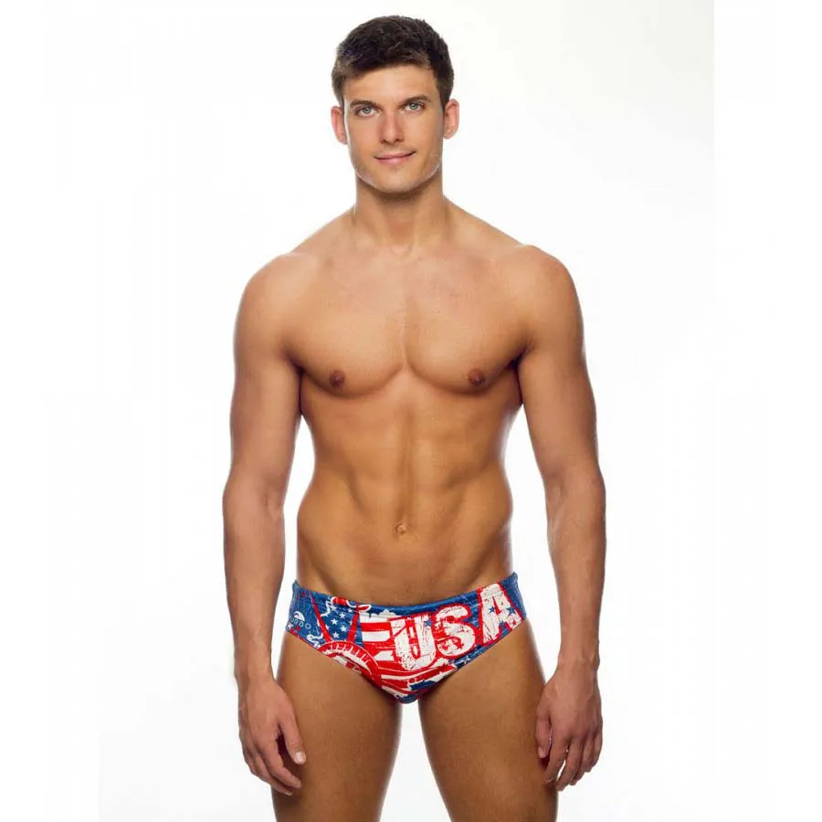 Turbo Usa Vintage Map 2013 Badetrusser male