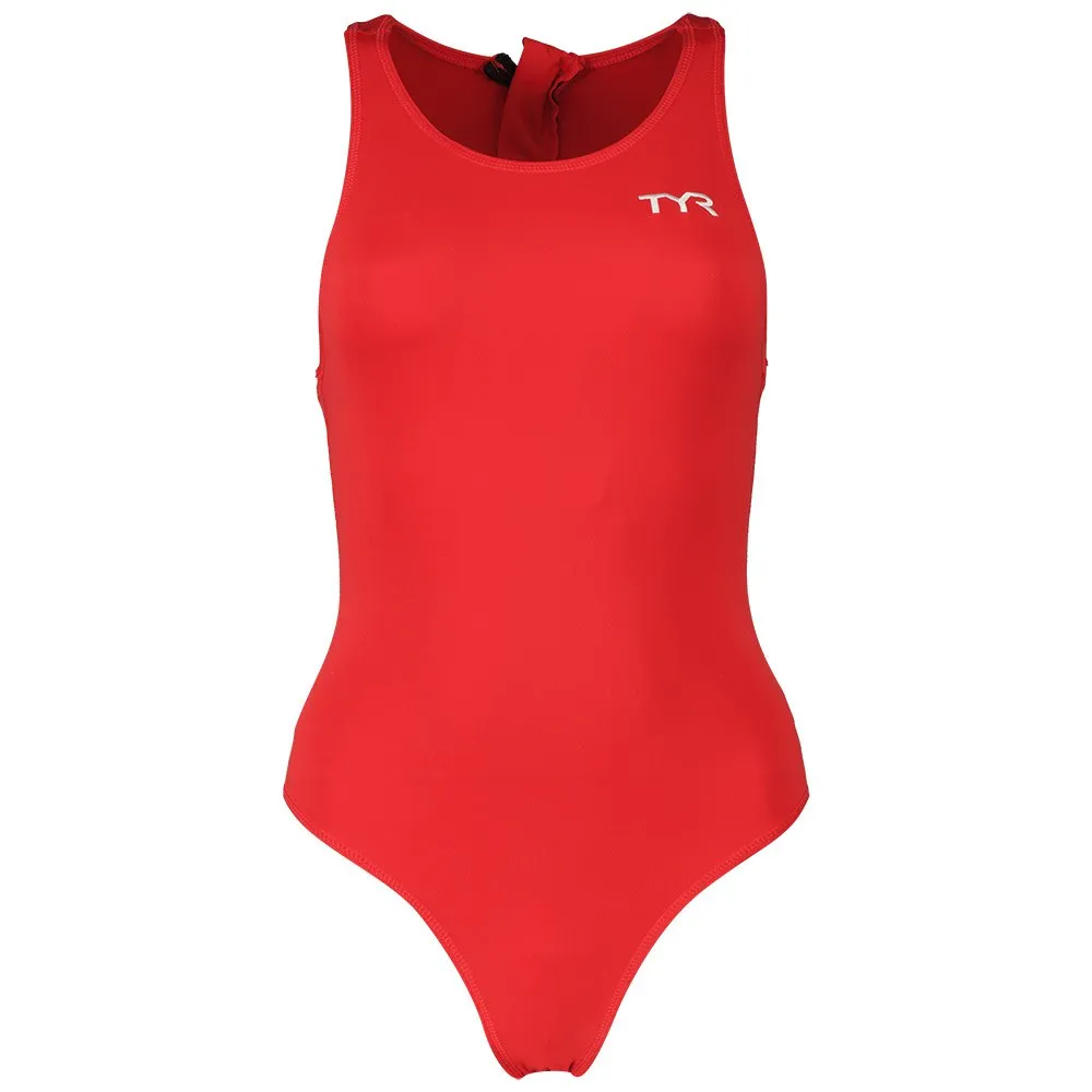 TYR Breakaway Solid Waterpolo Badetøy female, Red